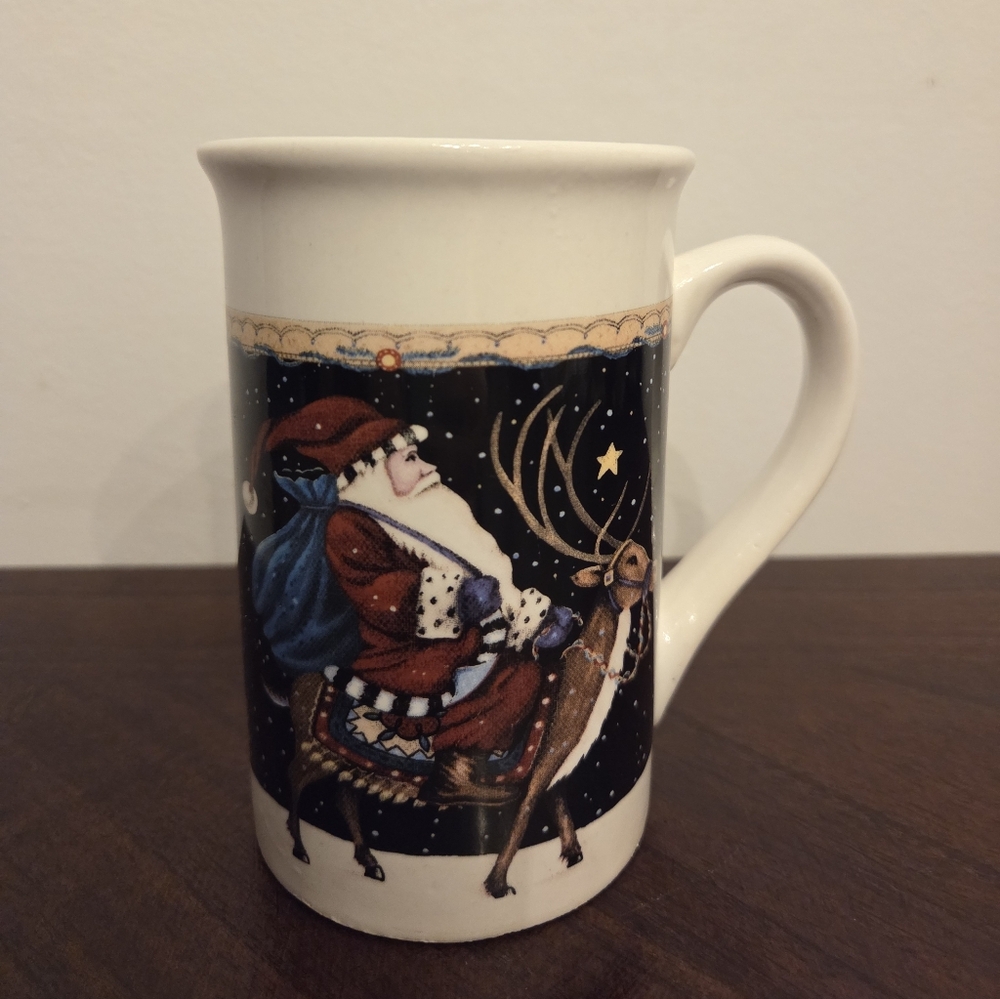 Vintage Royal Norfolk Santa Reindeer Mug